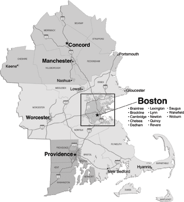 Eastern Massachusetts Map