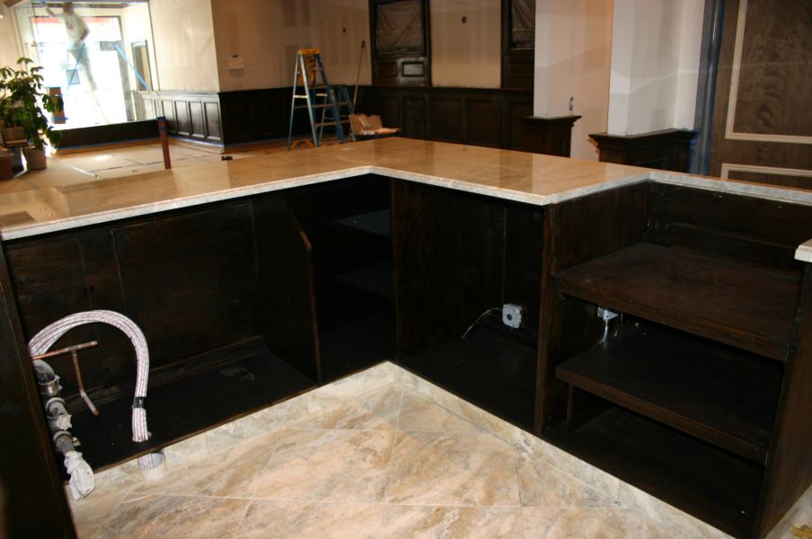 Behind bar cabinetry