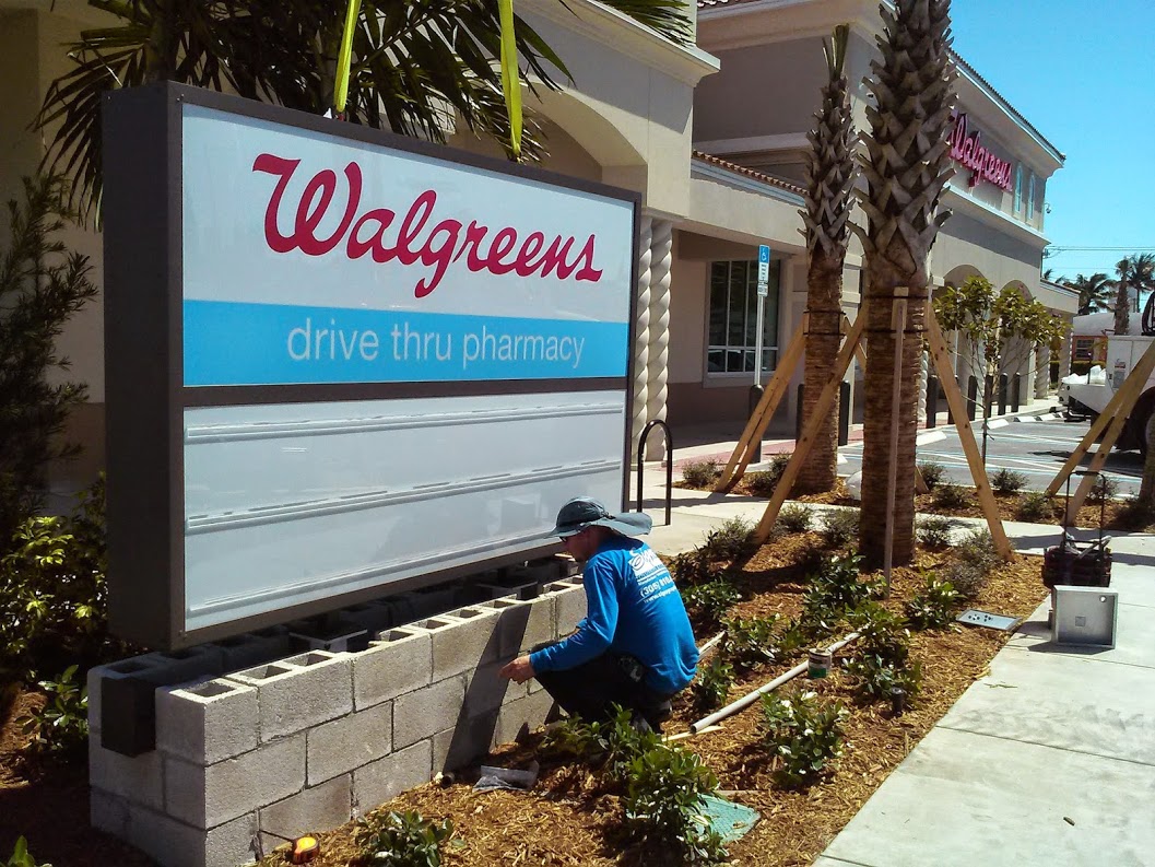 Signs Solutions Graphix Walgreens Monument Sign Installation