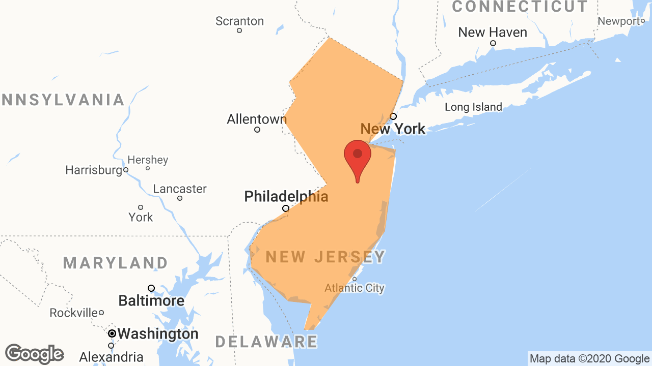 Service Area and Locations Map for New Jersey Iron Inc.