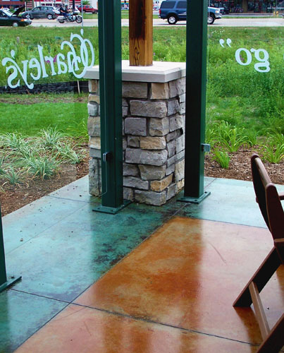 O'Charlies Stained Patio August 2005