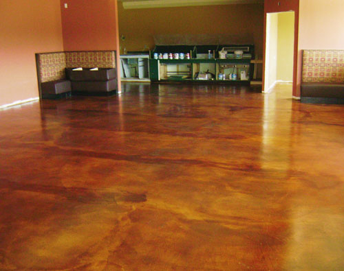 Stained Overlay Floor Russo's in Cutlerville September 2011