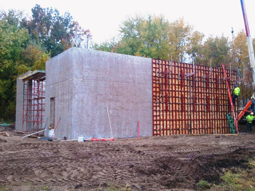Ferrysburg Salt Storage Foundation Wall - November 2012