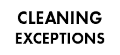 Cleaning Exceptions