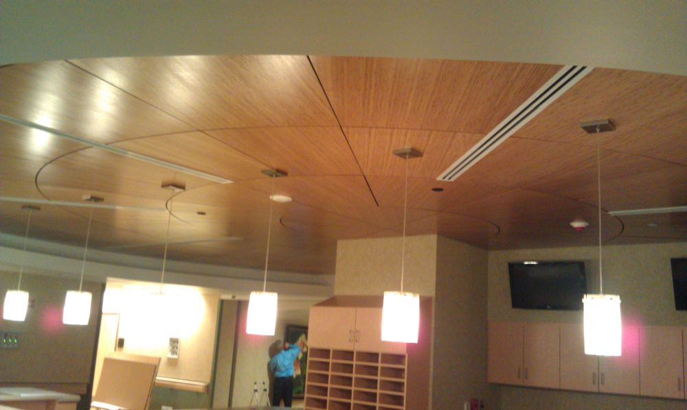 Truman Medical Reception Area Wood Ceilings