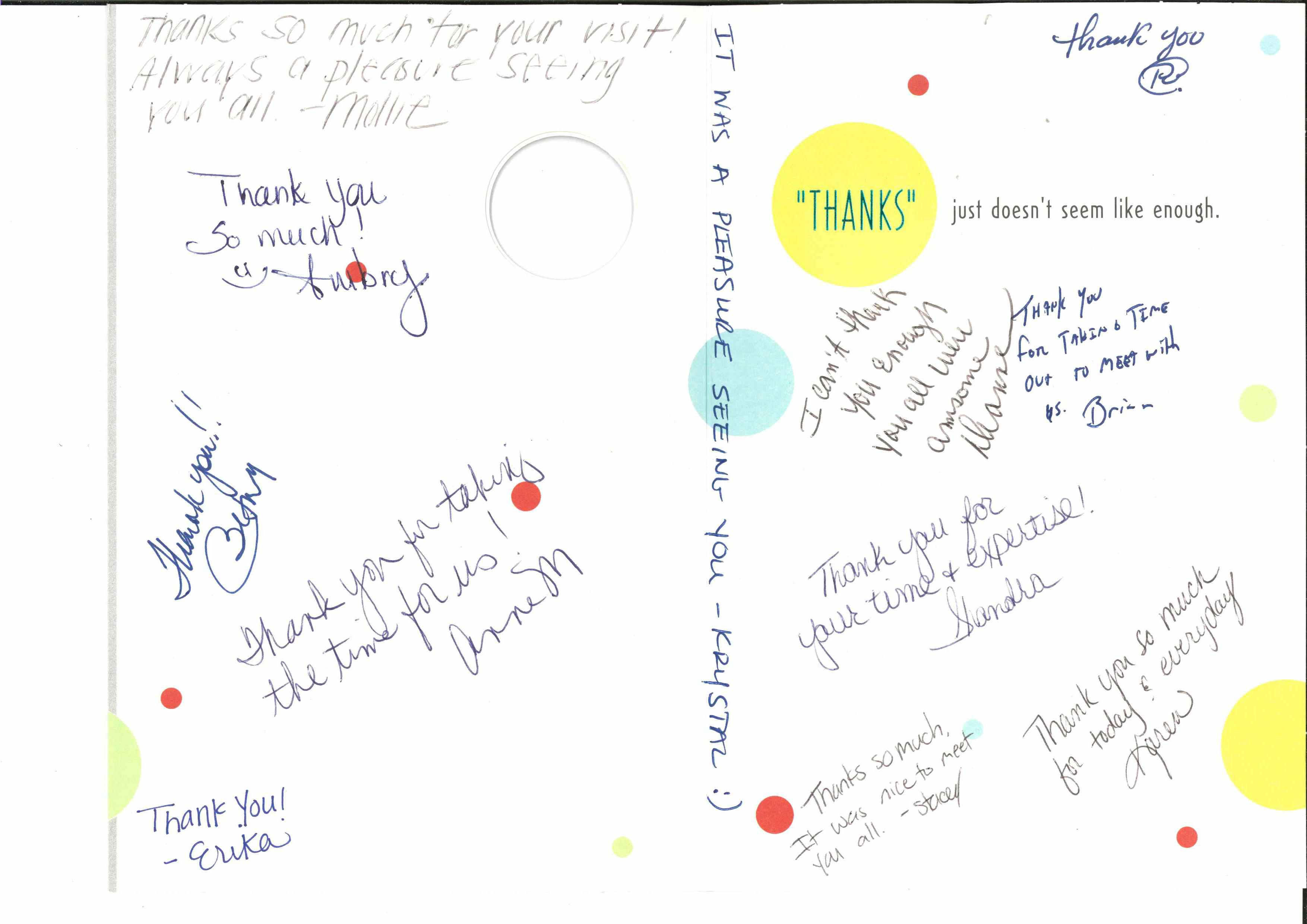 Thank you card DB/Section 3 training class