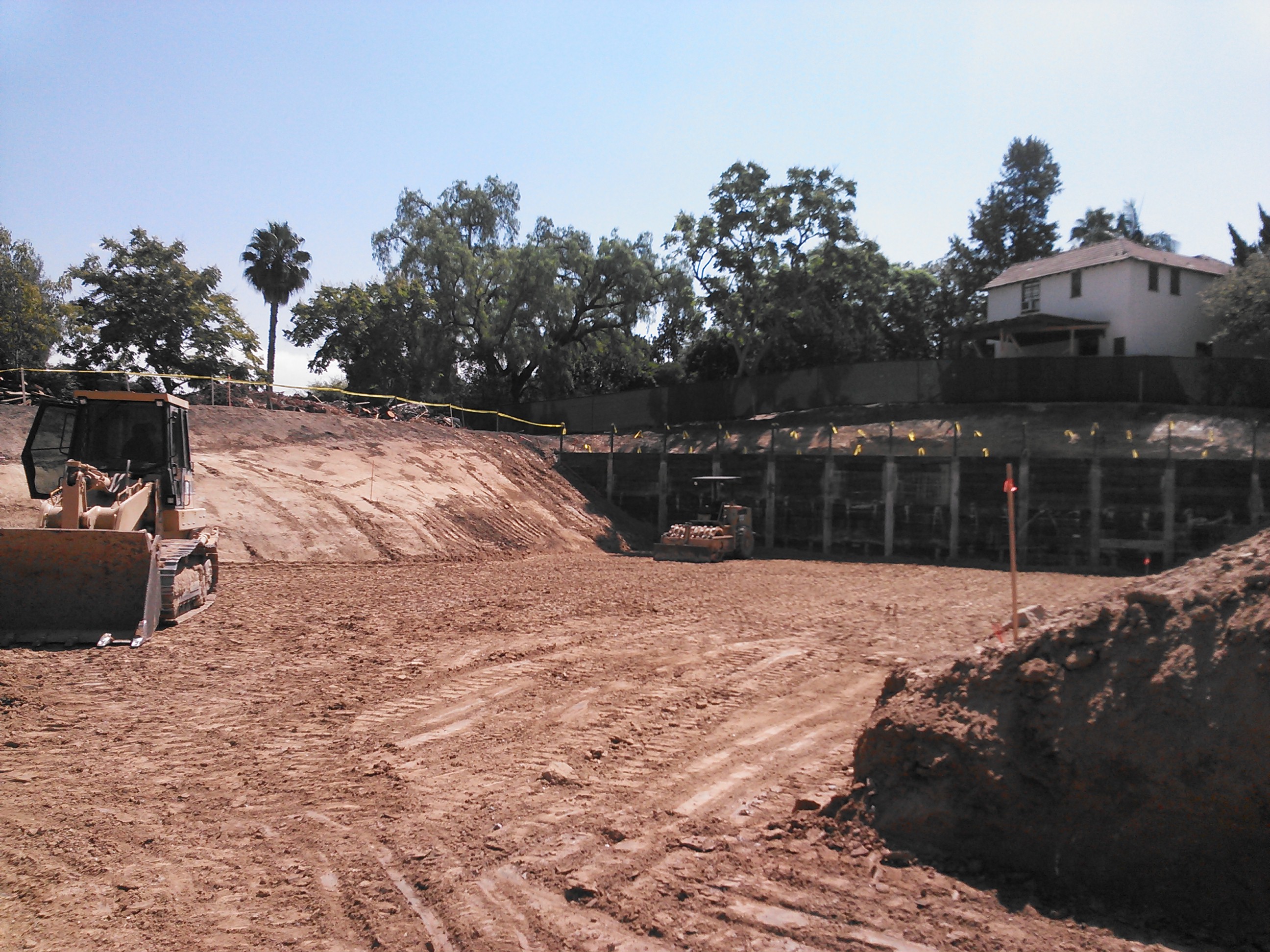 Grading for new 14000 sqft.house with a basement in  fullerton