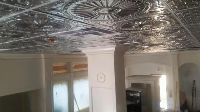 American Tin ceiling up close installed in Ample Hills Creamery 