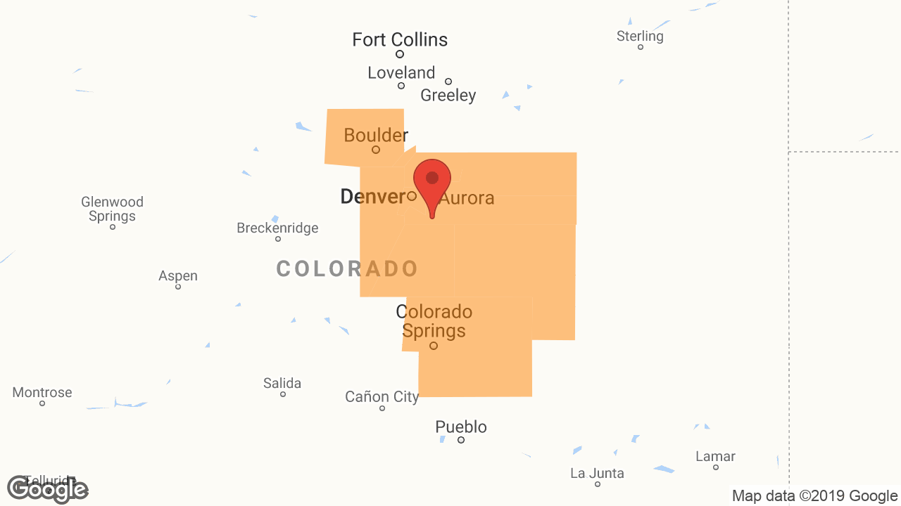 Service Area and Locations Map for Denver Rebar