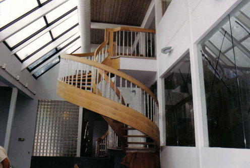 Wood Spiral Stairs 